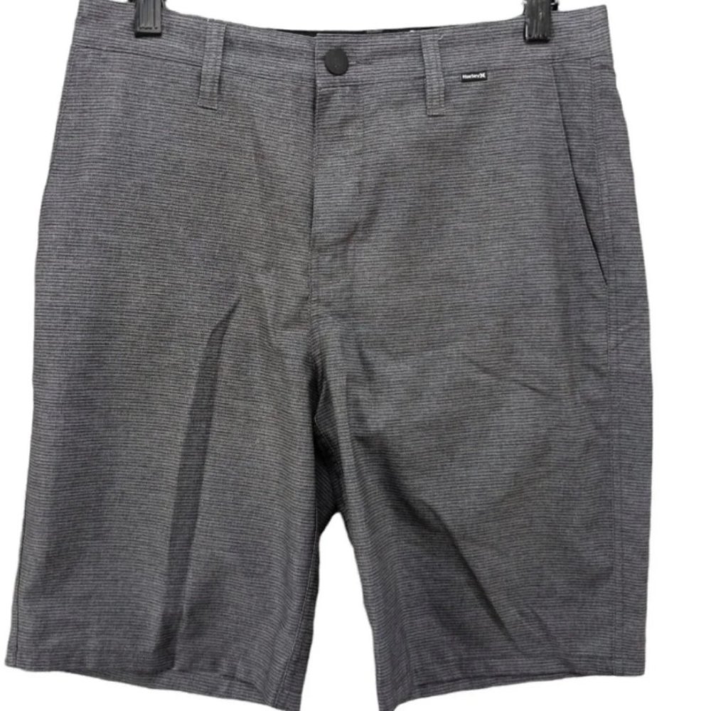 Hurley Men's Board Shorts Solid Grey Polyester Swim Trunks Size 29